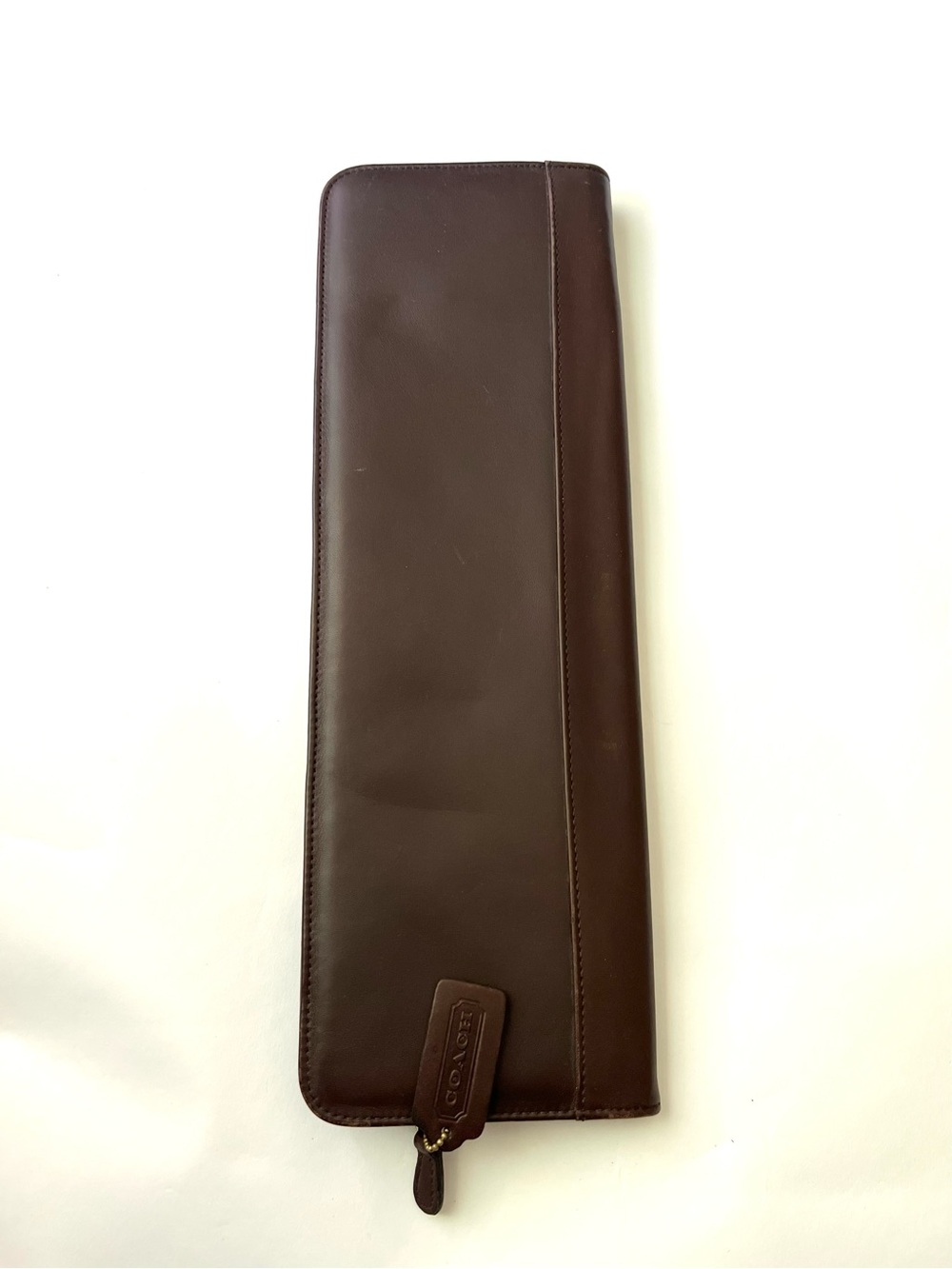 Coach Dark Brown Leather Travel Jewelry Roll